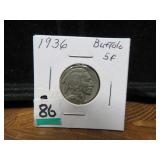 LOT FT 86 1936 BUFFALO NICKEL