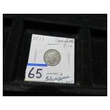 LOT FT 65 1911 BARBER DIME  SILVER