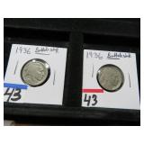 LOT FT 43  1936 BUFFALO NICKELS