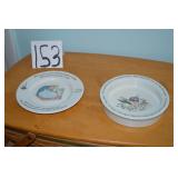 LOT CS 153  PETER RABBIT PLATE & BOWL