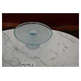 LOT CS 236 JEANNETTE GLASS ICE BLUE CAKE PLATE