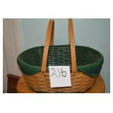 LOT CS 216 TWO HANDLE LONGABERGER BASKET