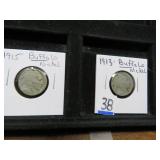 LOT FT  38 1915 1913 1918 BUFFALO NICKELS