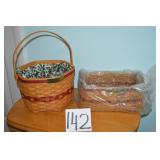 LOT CS142 CHRISTMAS  BASKET SNOWFLAKE LP 2002 CHR