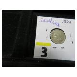 FT3  1872 SHIELD NICKEL