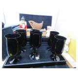 LOT 153 LENOX BLUE TUMBLERS  6 1/2 H  X5 1/2