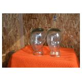 LOT CW   TWO HALLOW HEAD GLASS  HEADS