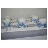 LOT CS 35 6 COFFEE CUPS & SAUCERS WEDGEWOOD