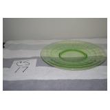 LOT CS 17 GREEN DEPRESSION BANDED RINGS  10 ROUND