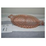 LOT CS 11 WINDSOR PINK DEPRESSION SERVING PLATE
