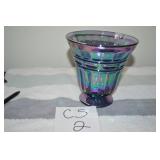 LOTCS2 MID CENTURY BLACK WINDSOR VASE 5 H