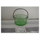 LOT CS 62 URANUIM GLASS RARE GREEN DEPRESSION ICEB