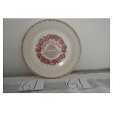 LOT CS 61 CHERRY PIE RECIEPE PLATE 11 ROUND