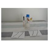 LOT CS 77 SNOWMAN WITH BIRD SMOKER INSENSE BURNER