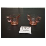 LOT CS 155  CREAMER & SUGAR  PINK DEPRESSION