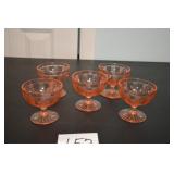 LOT CS 153 5 PINK DEPRESSION SERBERTS DIAMOND POIT