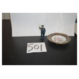 LOT CS  501 POLICE MAN & ROSE DISH