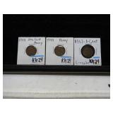 LOT KK 24  1944 & 1944 & 1957 LINCOLN CENTS