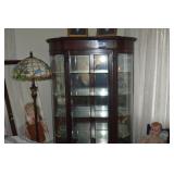 LOT CS 431  LARGE ANTIQUE BOW CONNOR  CHINA CABINT