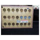 LOT FT 51   21 LINCOLN CENT IN HOLDER  1939 S UP