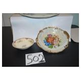 LOT CS 502  GOLD TRIM FRUIT EGG SHELL  BY VALARIA