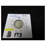 LOT FT 3 1872 SHIELD NICKEL