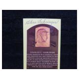 LOT MC 198 SIGN HOF CARD  CHARLES L. GEHRINGER