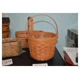 LOT CS 224 LITTLE MARKET / PLAID TIDING  BASKETS
