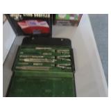 LOT K4  ANTIQUE DRAFTS COMPASS SET IN HOLDER