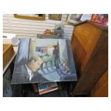 LOT K 23 OIL ON CANVAS BY SHELLY FATHER IN STUDY