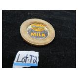 LOT T 2 ANTIQUE WAX MILK BOTTLE CAP FERNDALE DAIRY