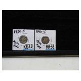 LOT KK 33 1930 S / 1940 S MERCURY DIMES
