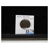 LOT KK 76 1905  CANADA   LG CENT