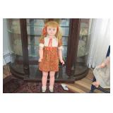 LOT CS 568  TALL WALKER DOLL 34 H VERY NICE CONDI