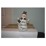 LOT CS 517 LG ART DECO SNOWMAN