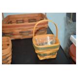 LOT CS 229 4 BASKETS GINGER BREAD MARKET  CHRISTMS