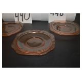 LOT CS 440 VINTAGE MADRID PINK DEPRESSION  PLATES