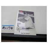 LOT MC 170  SIGNED HANK BAUER NY YANKEE  CARD