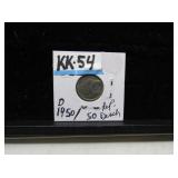 KK 54 1959 D REP 50 DESCH COIN  PFENNING  GERMANY