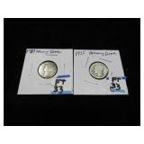 LOT FT33 1925 & 1939  MERCURY DIME