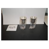 LOT CS 462 4 SALEM SILVER PLATE WINE GOBLETS