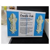 LOT DM 2 CRUCIFIX FISH BONE