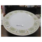 LOT B 92 12 ROUND PLATTER GOLDFLORAL GOLD EDGE