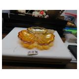 LOT B 74  MARIGOLD  CLOVER CANDY DISH
