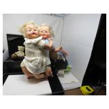 LOT B1142 PAIR OF EARLY DOLLS BOY & GIRL