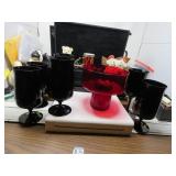 LOT B32  MIDNIGHT MOOD BLACK WATER GLASSES