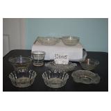 LOT CS H 115  9 PCS RIB PYREX INDIANA DIAMOND  FR