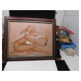 LOT MW  27 FRAMED VARGAS GIRL