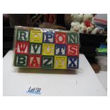 LOT S11  WOOD BUILDING BLOCKS ALPHABET