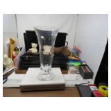 LOT B 69 STEUBEN  ART GLASS TALL VASE 12 H X 6